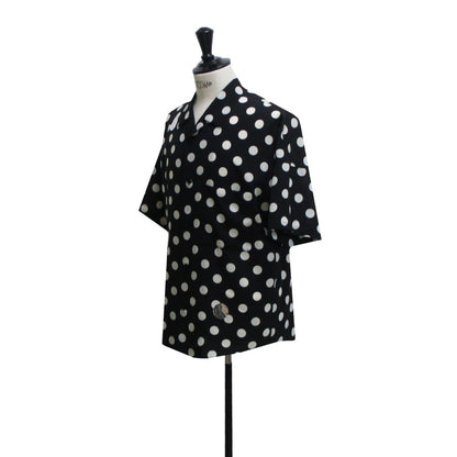 25SS DOTS FLY FRONT SHIRTS BLACK