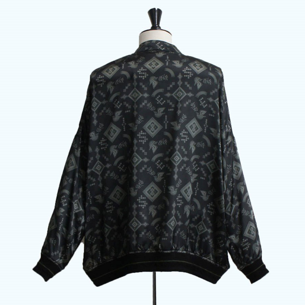 22AW_TRIBAL PRINT BALLOON BLOUSON (black) – SISE SHOP