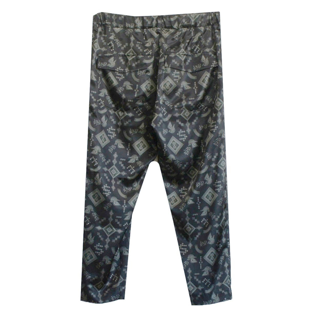 22AW WIDE PRINT TAPERED PANTS (black)