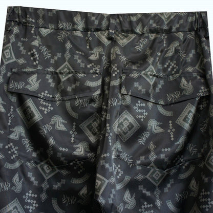 22AW WIDE PRINT TAPERED PANTS (black)