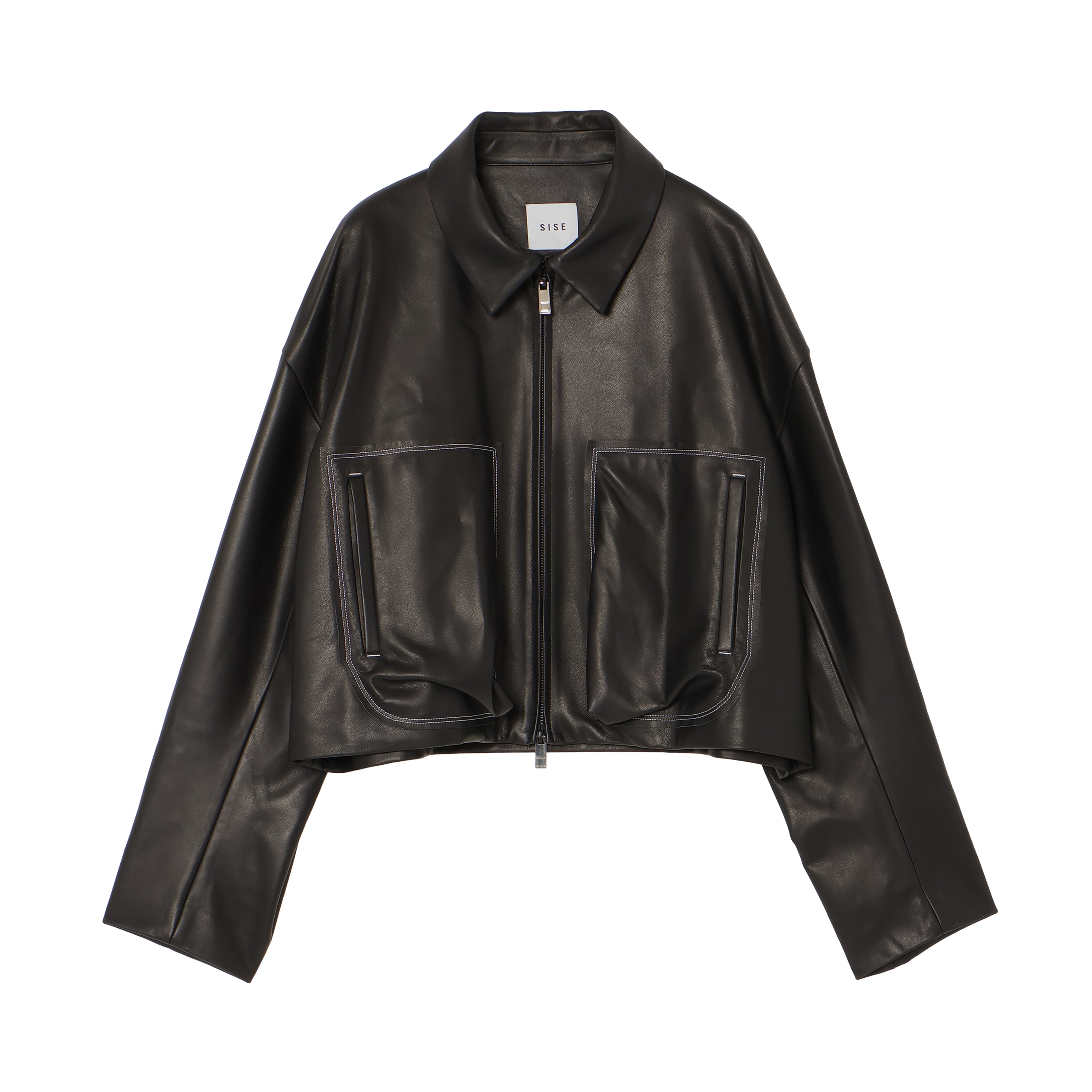 26SS LAMB LEATHER BLOUSON (BLACK)