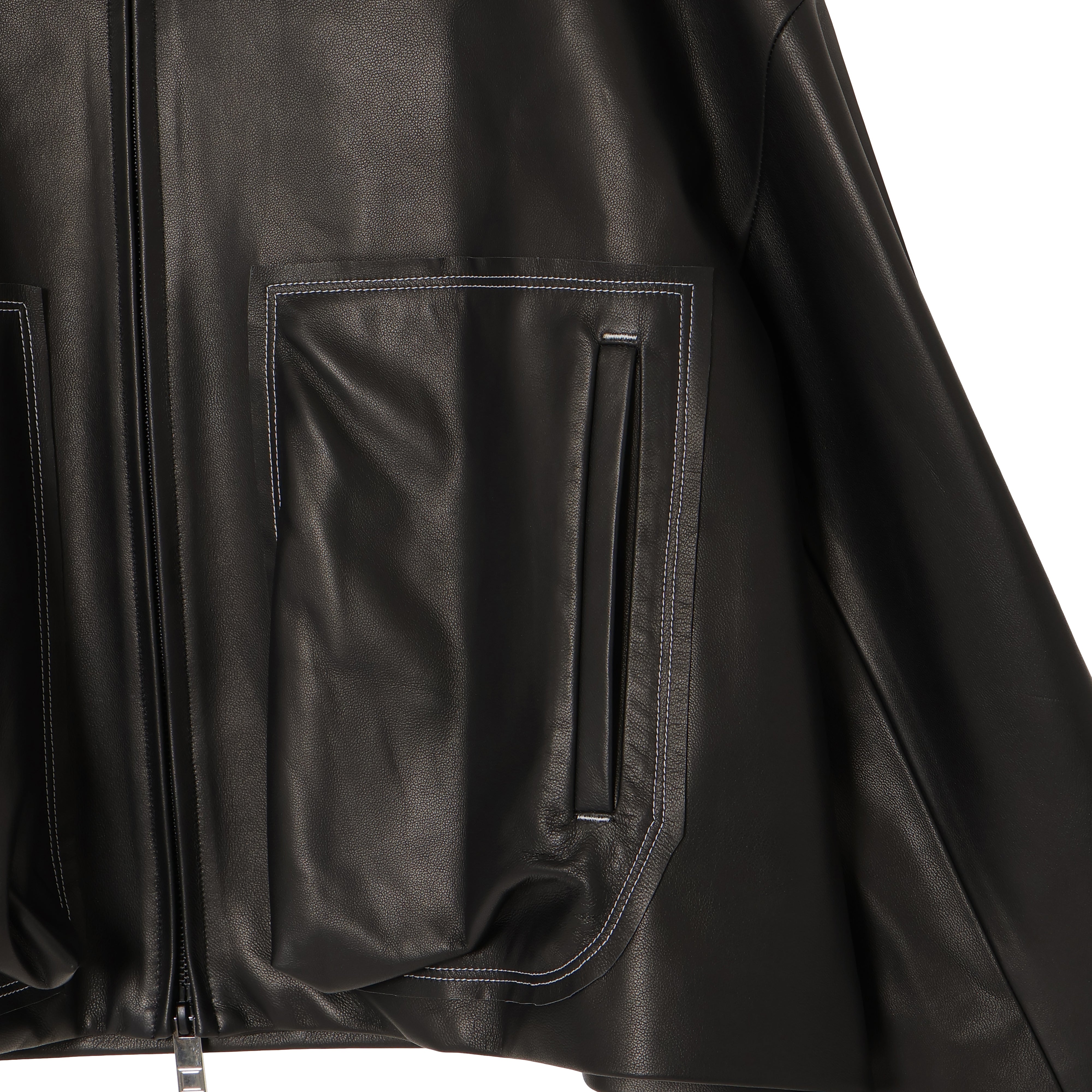 26SS LAMB LEATHER BLOUSON (BLACK)