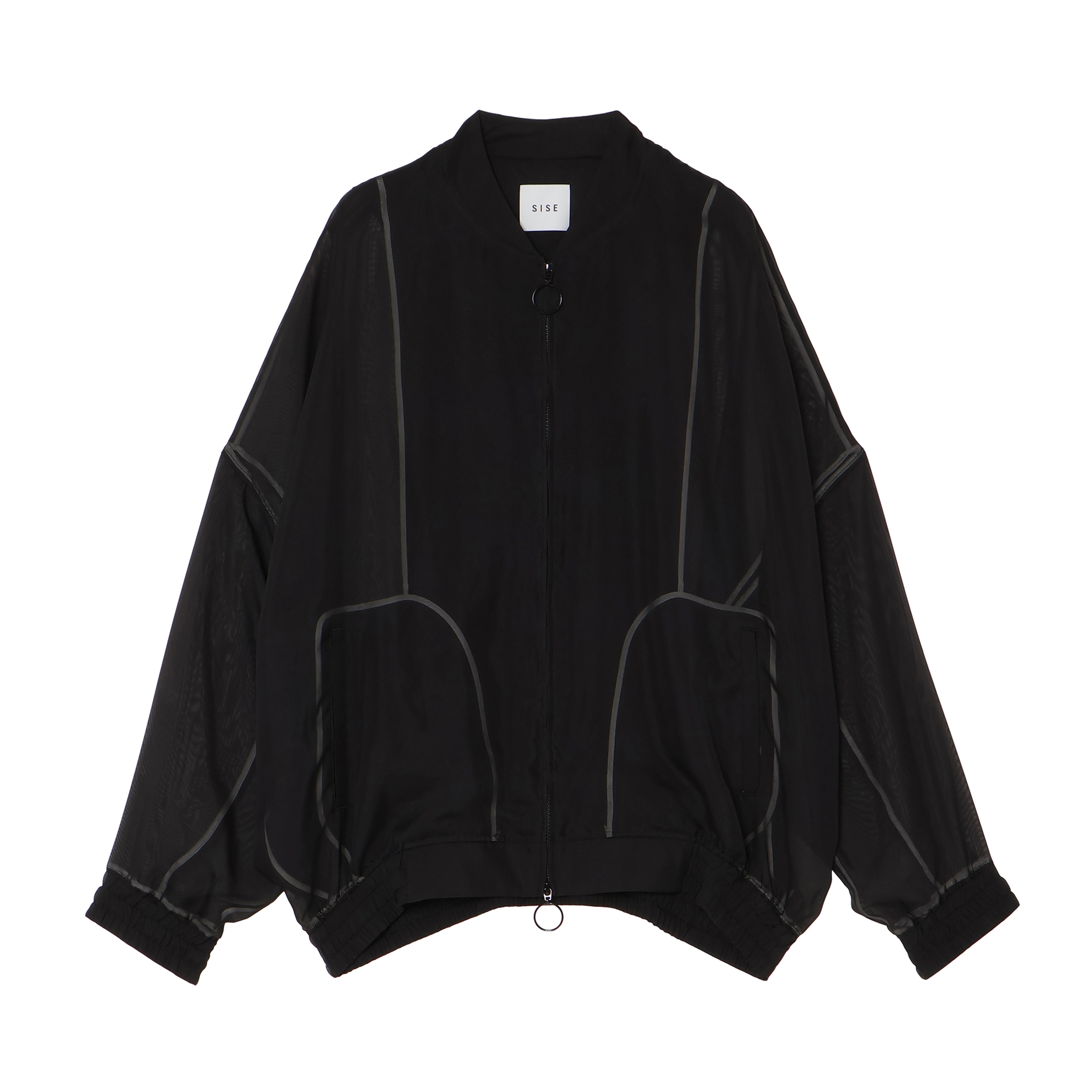 26SS SHEER BALLOON BLOUSON (BLACK)