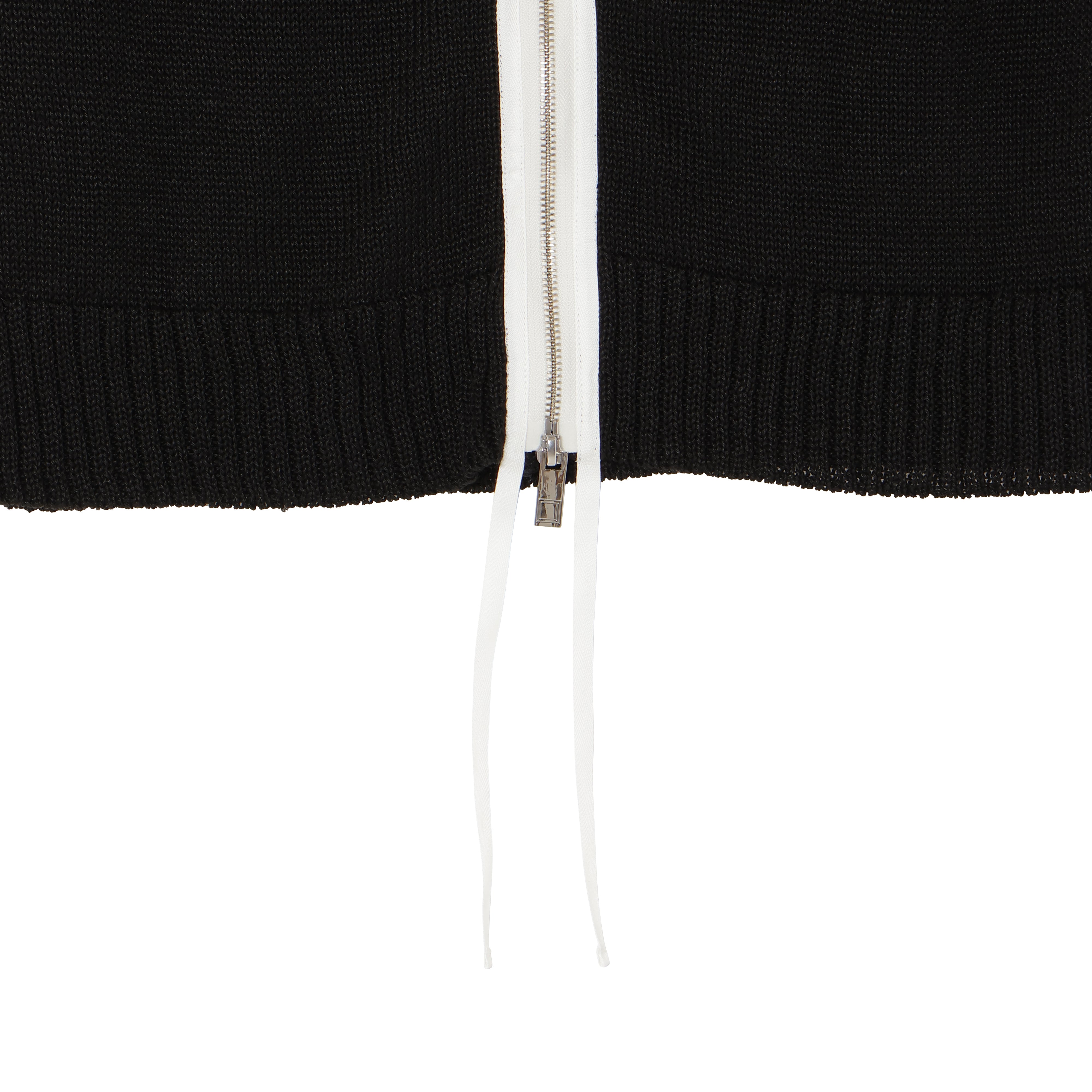 26SS KNIT ZIP UP VEST (BLACK)