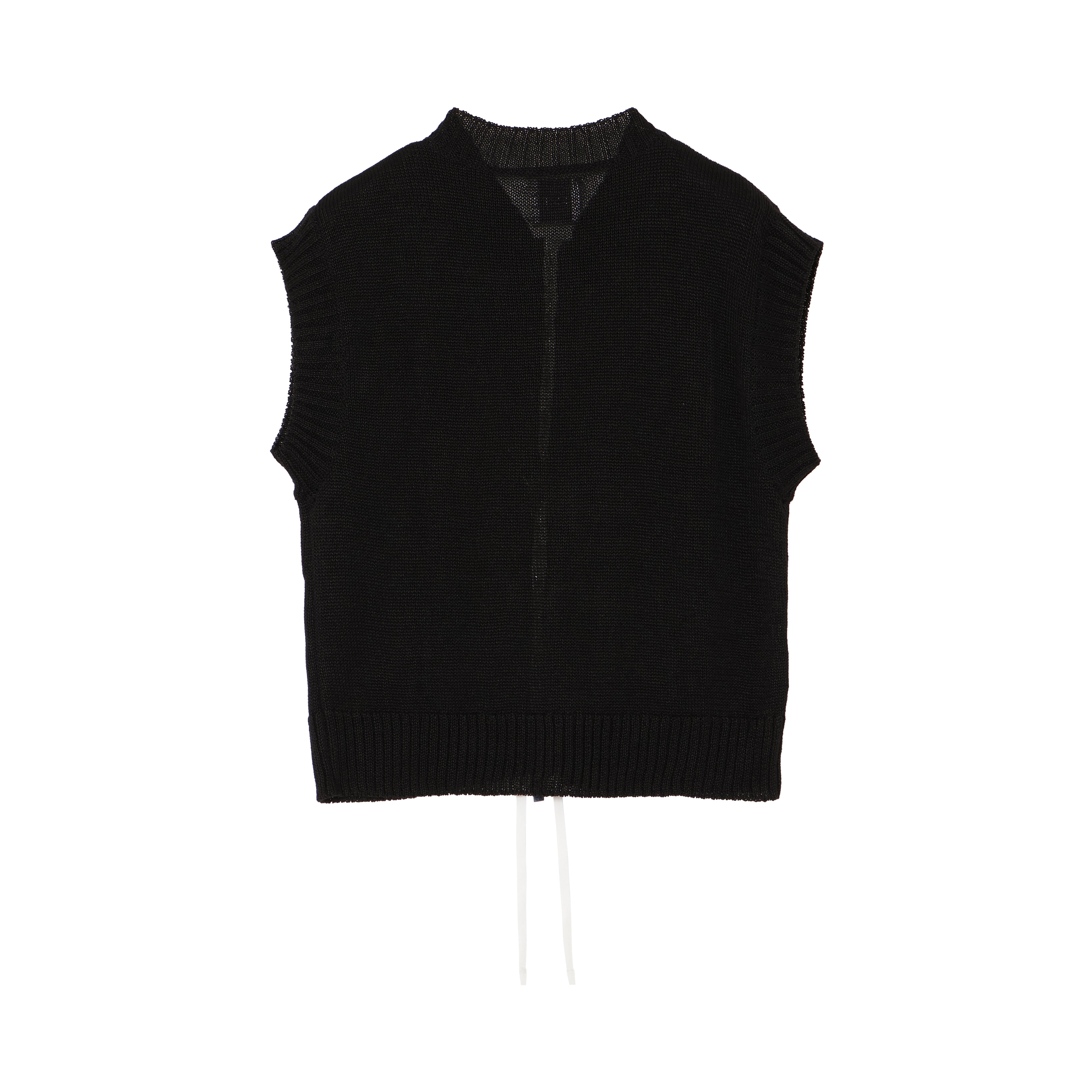 26SS KNIT ZIP UP VEST (BLACK)