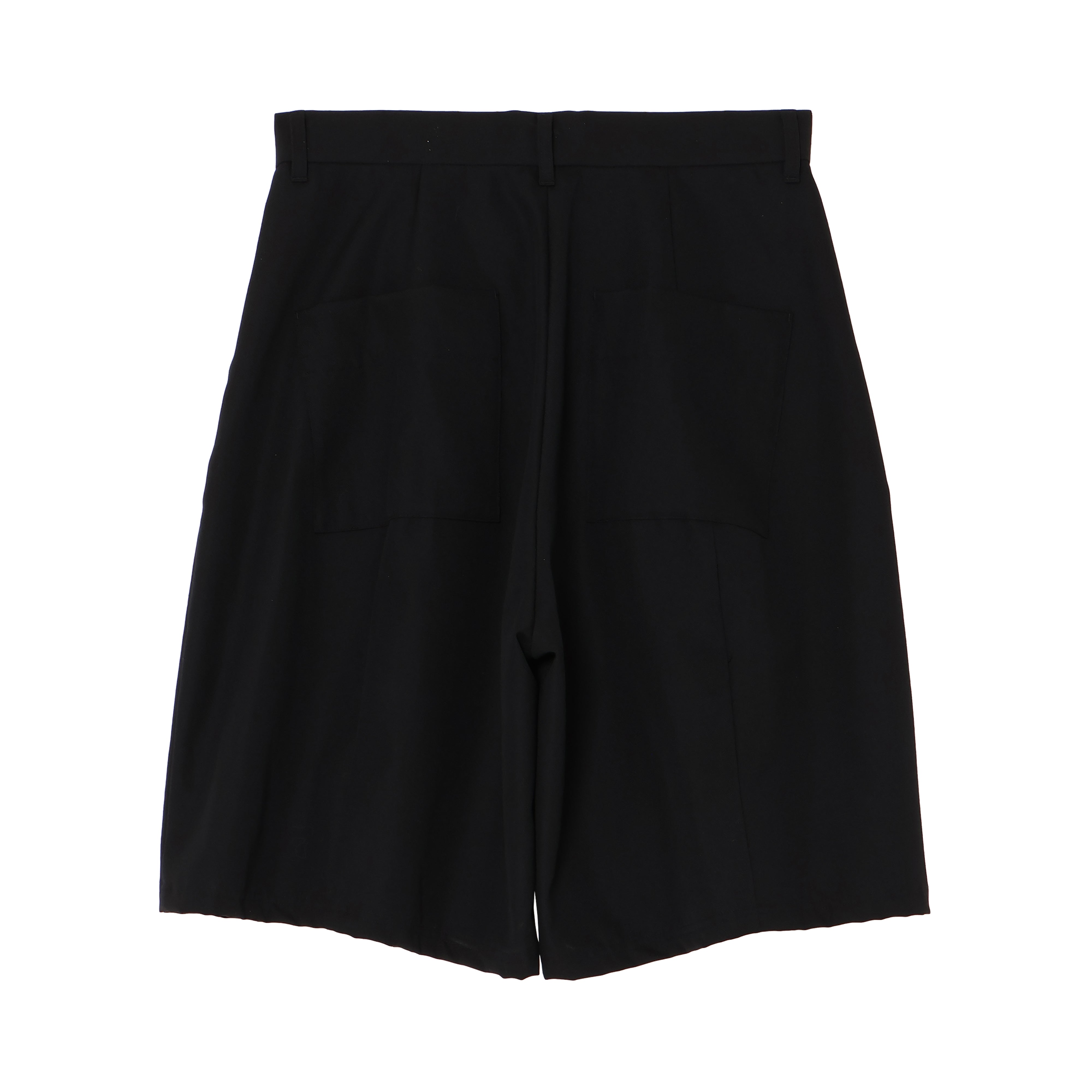 26SS WOOL BARREL HALF PANTS (BLACK)