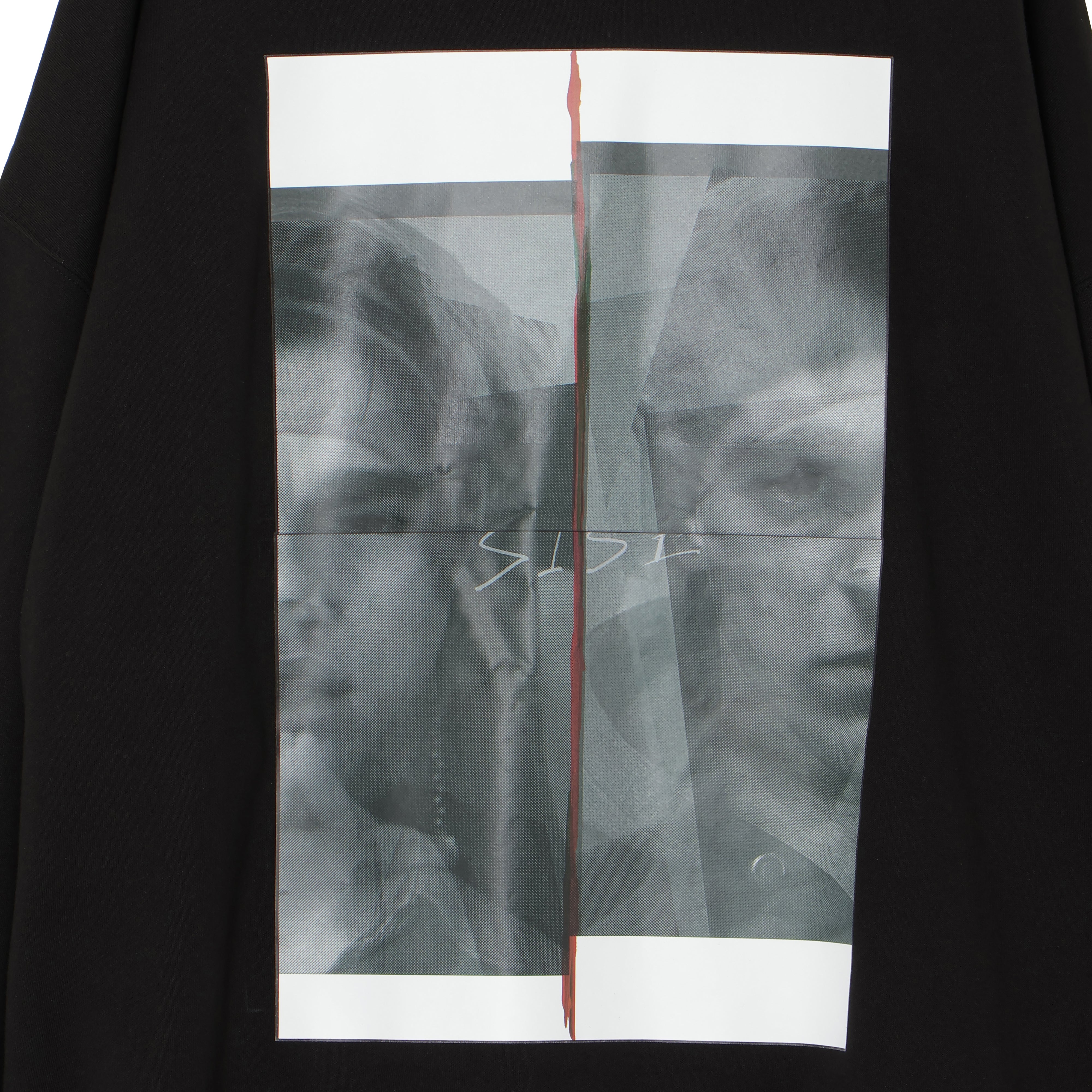 26SS SPLIT FACE CREW SWEAT (BLACK)