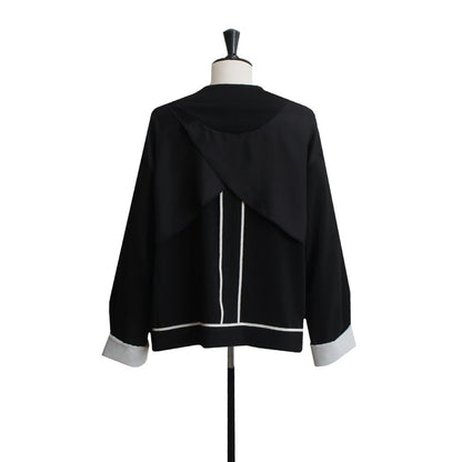 25SS NO COLLER JACKET(TWILL TWIMY) BLACK