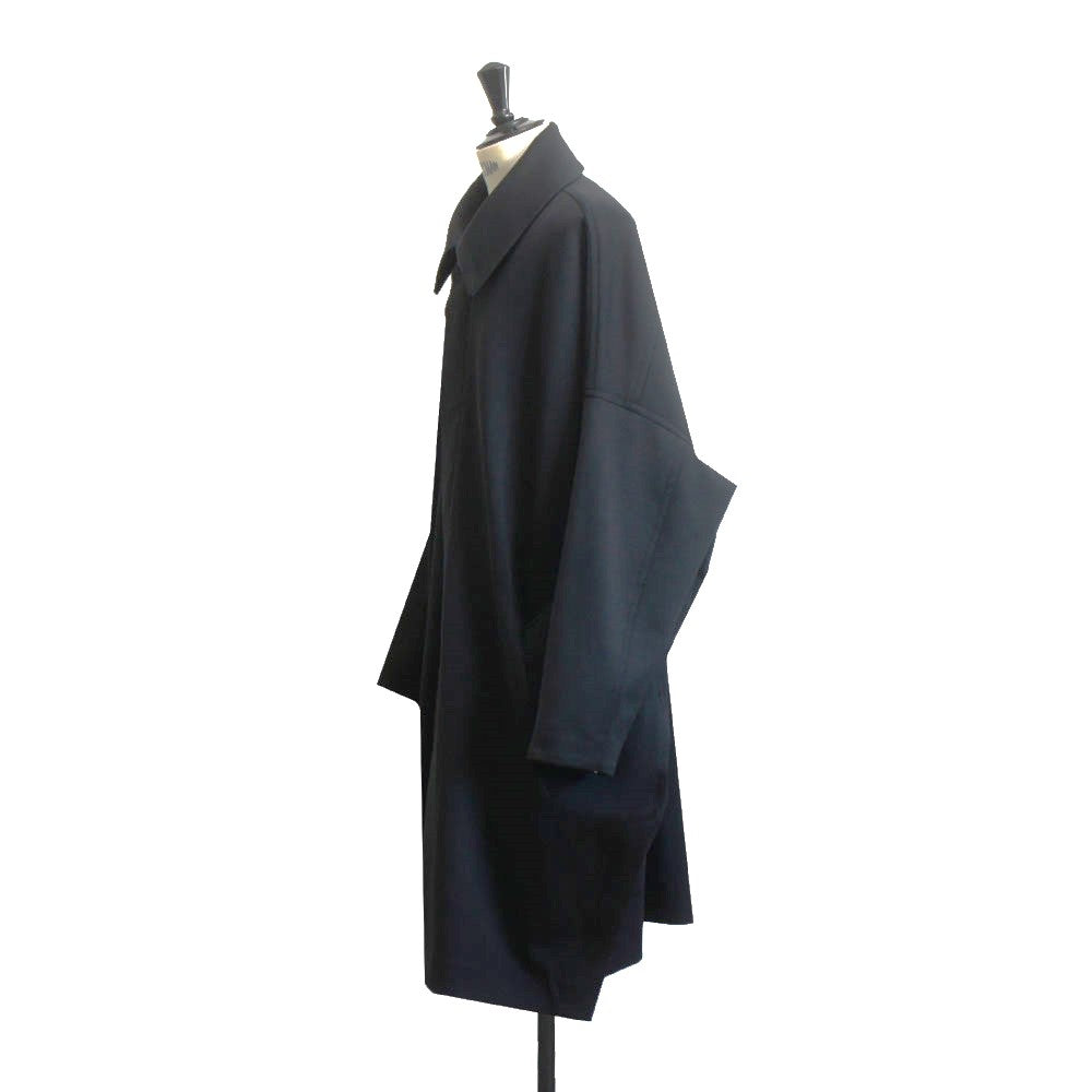 24AW STAIN COLLER LIGHT COAT BLACK