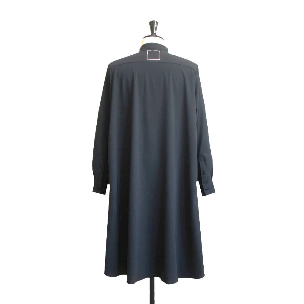 24AW NO COLLER LONG SHIRTS FAB_NO.1 BLACK