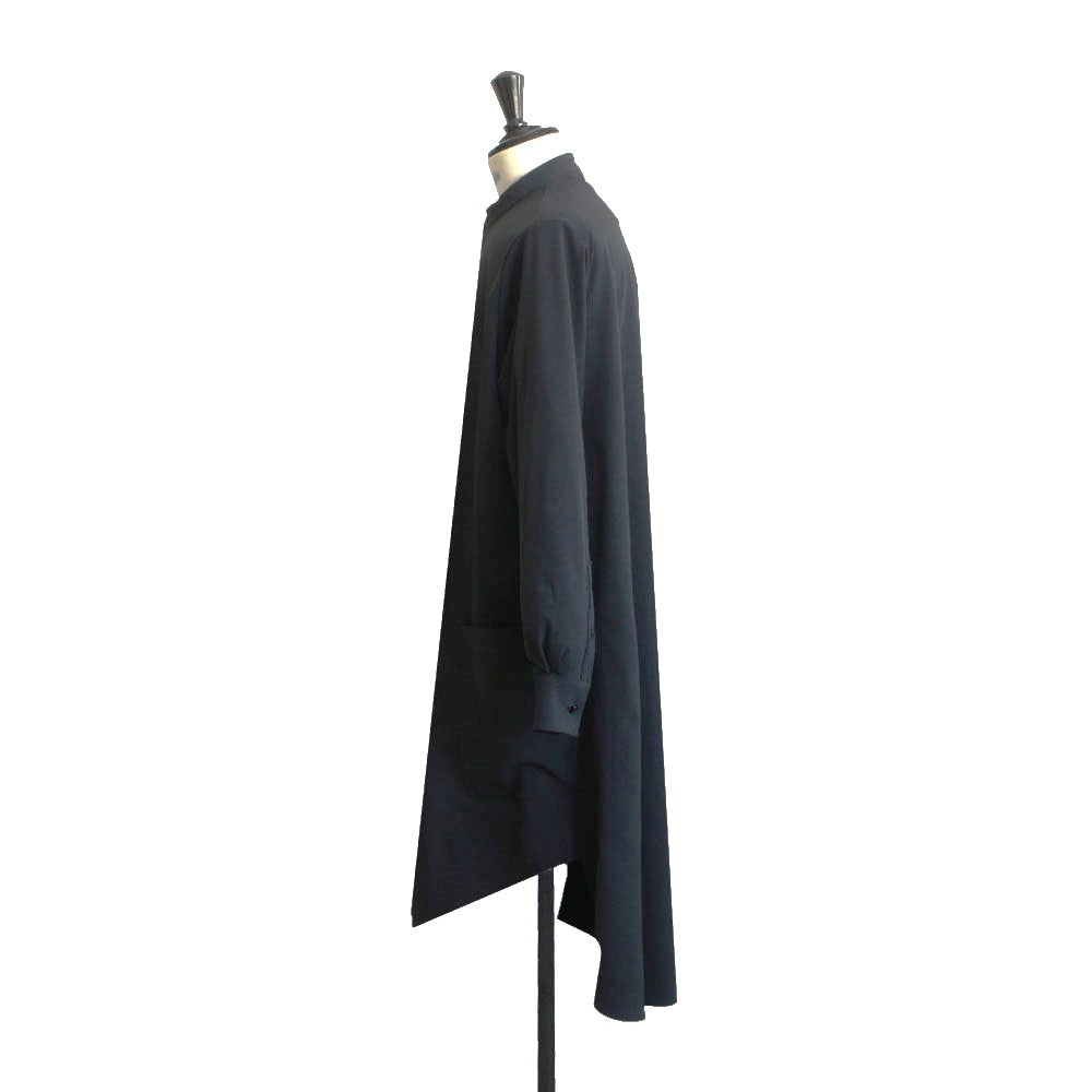 24AW NO COLLER LONG SHIRTS FAB_NO.1 BLACK