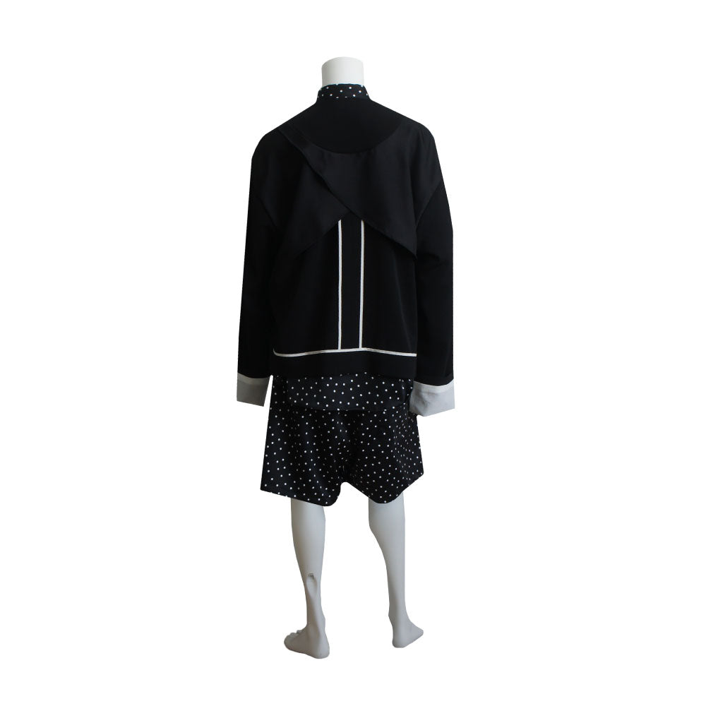 25SS NO COLLER JACKET(TWILL TWIMY) BLACK
