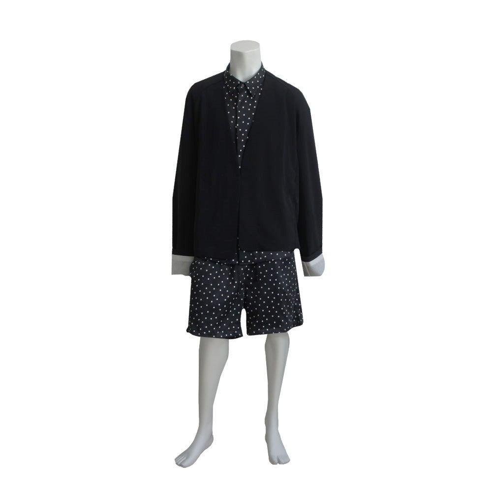 25SS NO COLLER JACKET(TWILL TWIMY) BLACK
